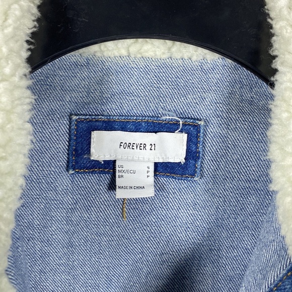 Forever 21 Denim Fur Jacket - Picture 2 of 10